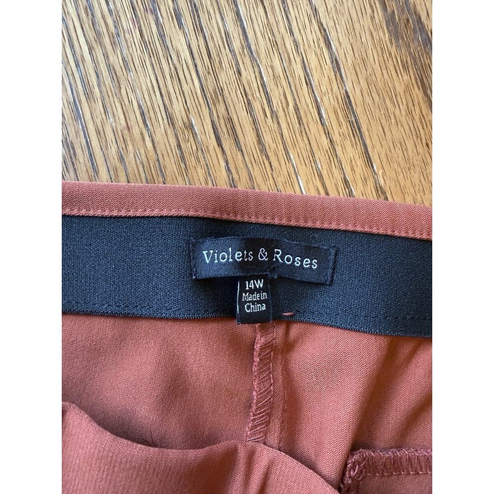 Violets & Roses Pants Rust Size 14W - Picture 6 of 9